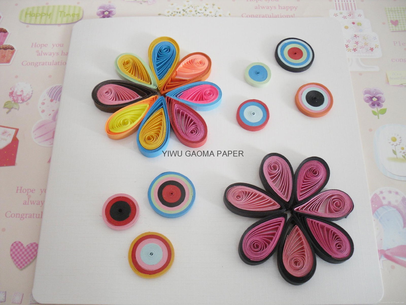 Direct manufacturers quilling card DIY cards flowers 3