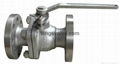 Cast steel 2PC split body full bore floating ball valve