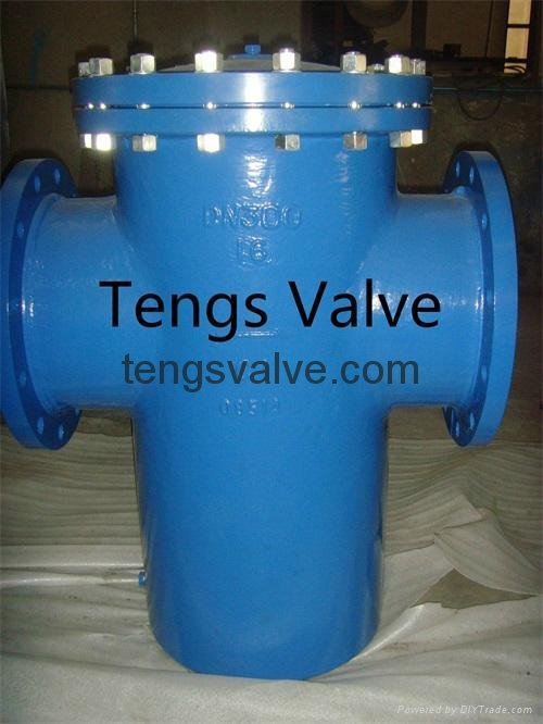 Ductile iron and cast iron flanged simplex  basket strainer