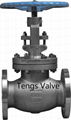 DIN standard cast steel straight flanged globe valve 1