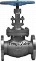 DIN standard cast steel straight flanged globe valve