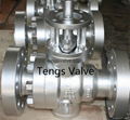 High pressure cast steel ISO flange top mounting reduced bore ball valve