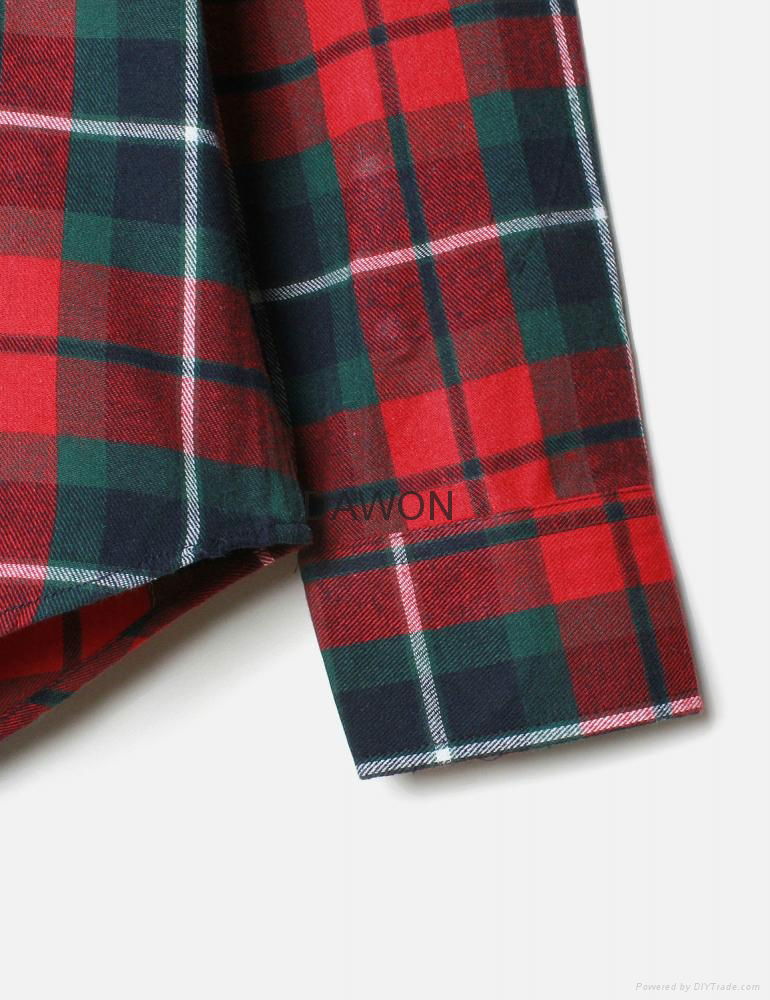 Flannel Check Pattern Cotton Shirts 4