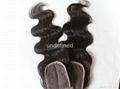 2016 hot sale 3.5*4 12inch 100% chinese human hair closure