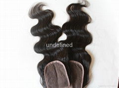 2016 hot sale 3.5*4 12inch 100% chinese human hair closure