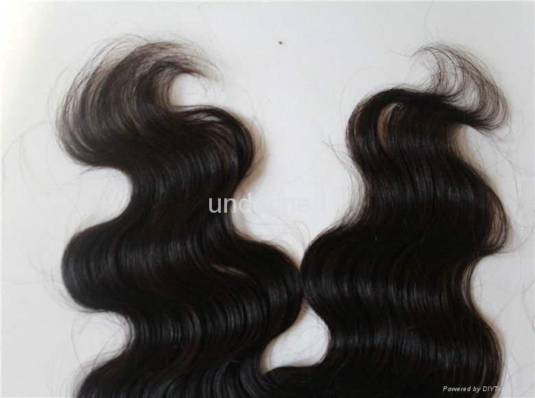 2016 hot sale 3.5*4 12inch 100% chinese human hair closure 3
