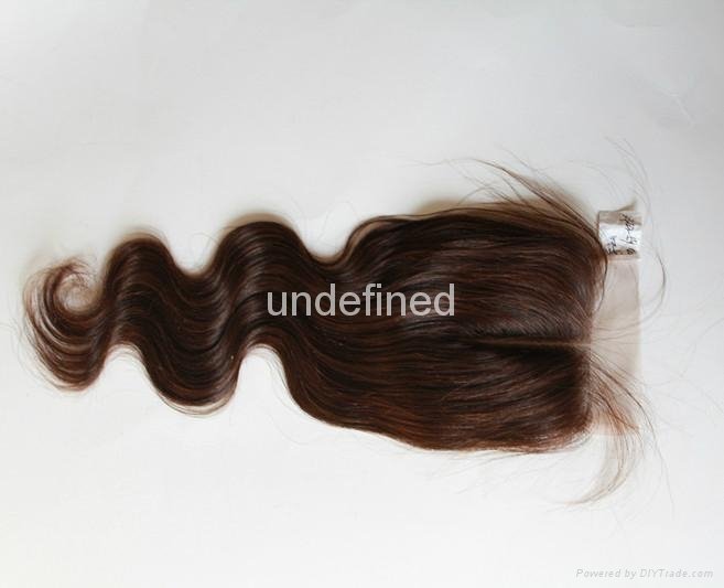 Best selling product 3.5*4 hair closure piece12inch lace closure  2