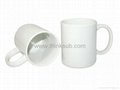 White coated ceramic mugs