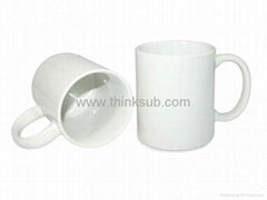 White coated ceramic mugs