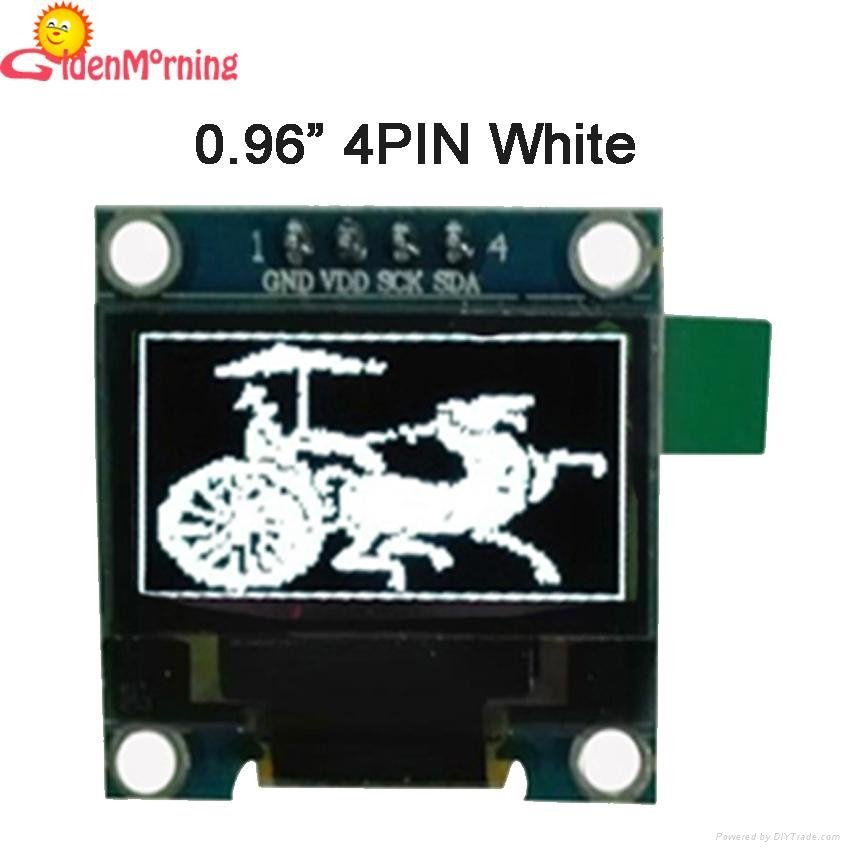 0.96" OLED display, 4P interface IIC SPI, 128*64 pixels, white color 2
