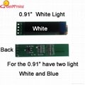 0.91'' OLED display module, 128 x 32 px resolution, white characters in black ba 1