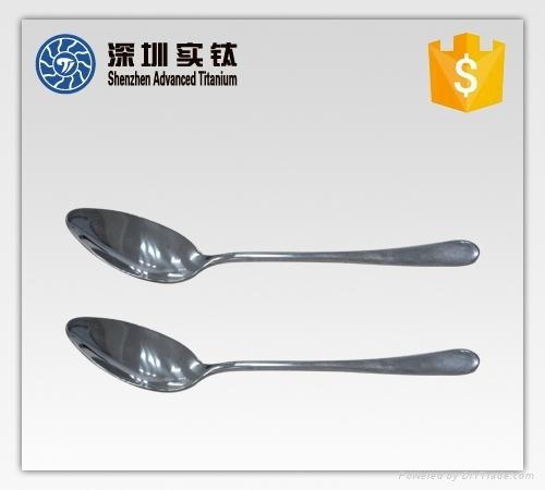 Lost wax casting flatware pure titanium spork spoon frying pan flatware 4