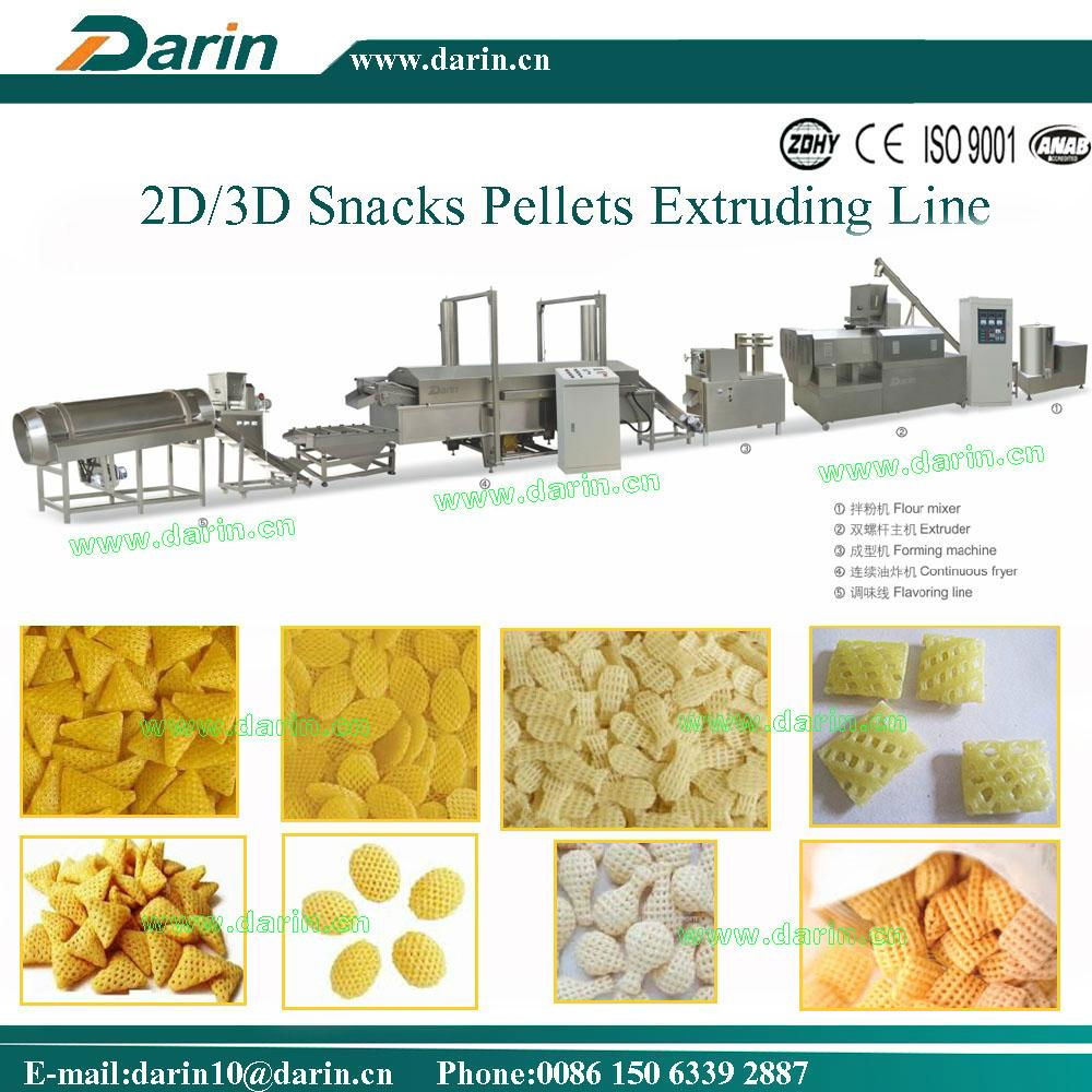 2D 3D Snack Pellets Extruding line 3