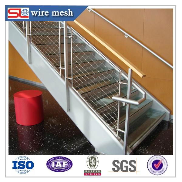 stairway decorative stainless steel wire rope mesh