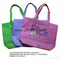 Purple Handle Foldable Bottom Non Woven Polypropylene Shopping Bags for Kids 1