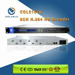 8 channel HDMI SDI CVBS input MPEG-2/H.264 encoder
