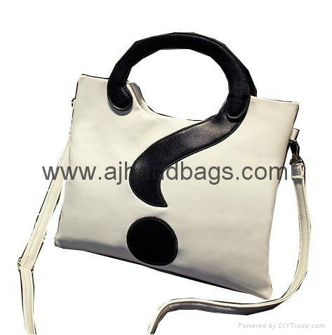 stylish unique shoulder bag with question mark pattern