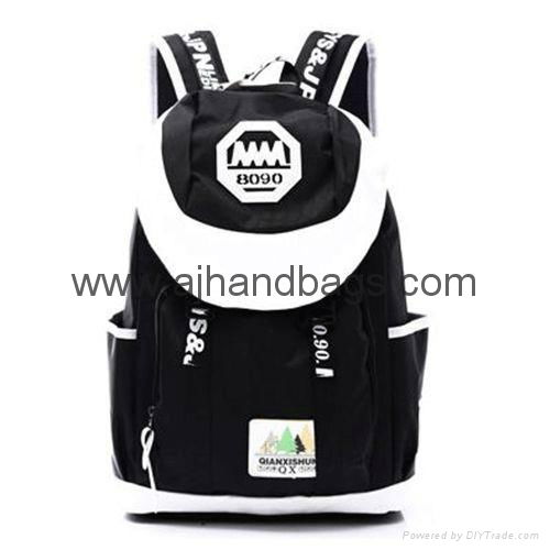 Fashionable preppy style nylon backpack