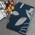 Vintage flower and leaves pattern fake cashmere thickened warm shawl 1