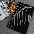 Vintage flower and leaves pattern fake cashmere thickened warm shawl 2