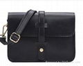 Stylish England vintage soft leather shoulder bag with buckle