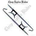 Combat Steel Tiger Head Hook Swords 2