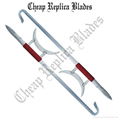 Combat Steel Tiger Head Hook Swords 1