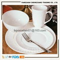 embossed new bone china new design tableware for America market 3