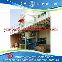 100T  Fully Automatic Cyclone Type Waste Paper Baling Machine with Conveyors