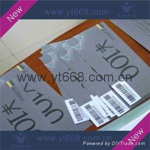 Anti-counterfeiting water mark ticket printing