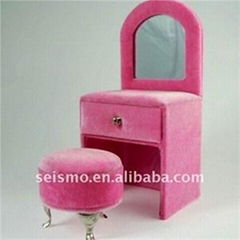 Dressing Table Shaped Velvet Box