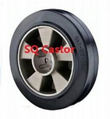 Elastic rubber mold on aluminum wheel