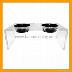 Acrylic dog Pet Feeder