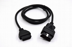 Auto OBD2 Tester extension cord  OBDII 16P FEMALE TO MALE（Metal shrapnel）  CABLE