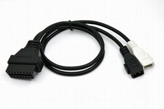 Auto OBD2 Tester extension cord   OBDII 16P FEMALE TO Audi2P 2*2 Switching cable