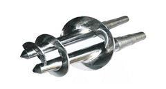 Rubber machine screw and barrel 