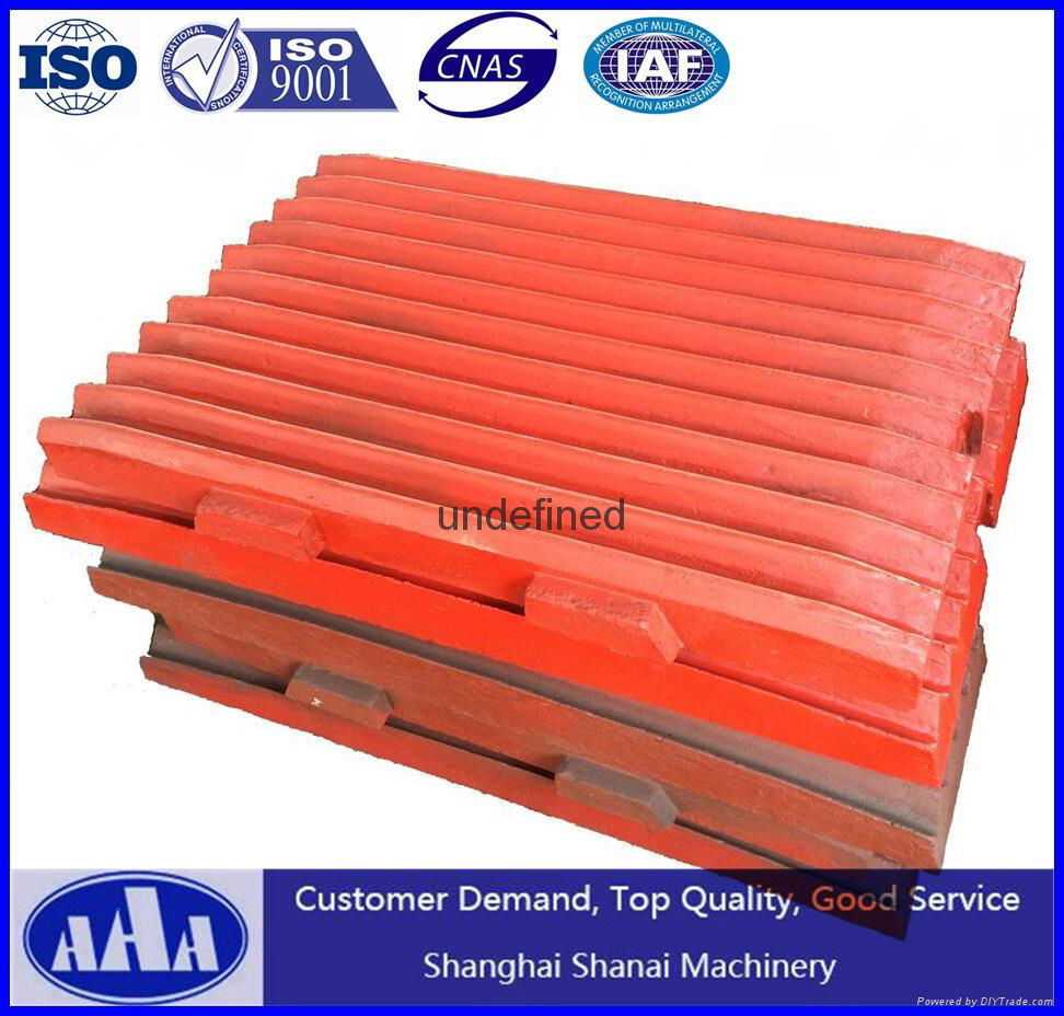 Jaw plate parts for jaw crusher machine