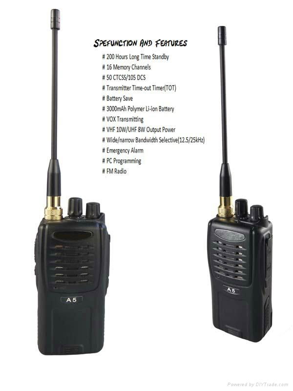 A5 UHF 450-470MHz Wireless Handheld Two-way Radio