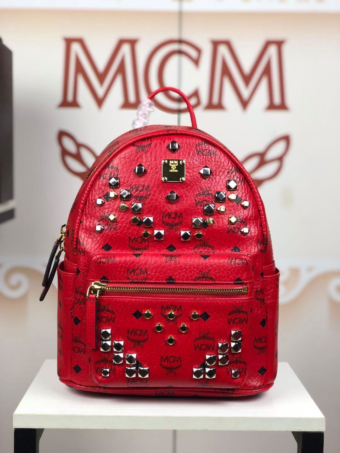 MCM Visetos Studded Medium Stark M Backpack MCM backpack MCM bag MCM handbags (China ...