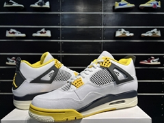 Hot sale  Air Jordan 4 Vivid Sulfur Mid-top basketball shoes sport shoes