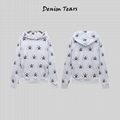 Denim Tears Rhinestone Cotton Wreath Zip Hoodie Vintage Black