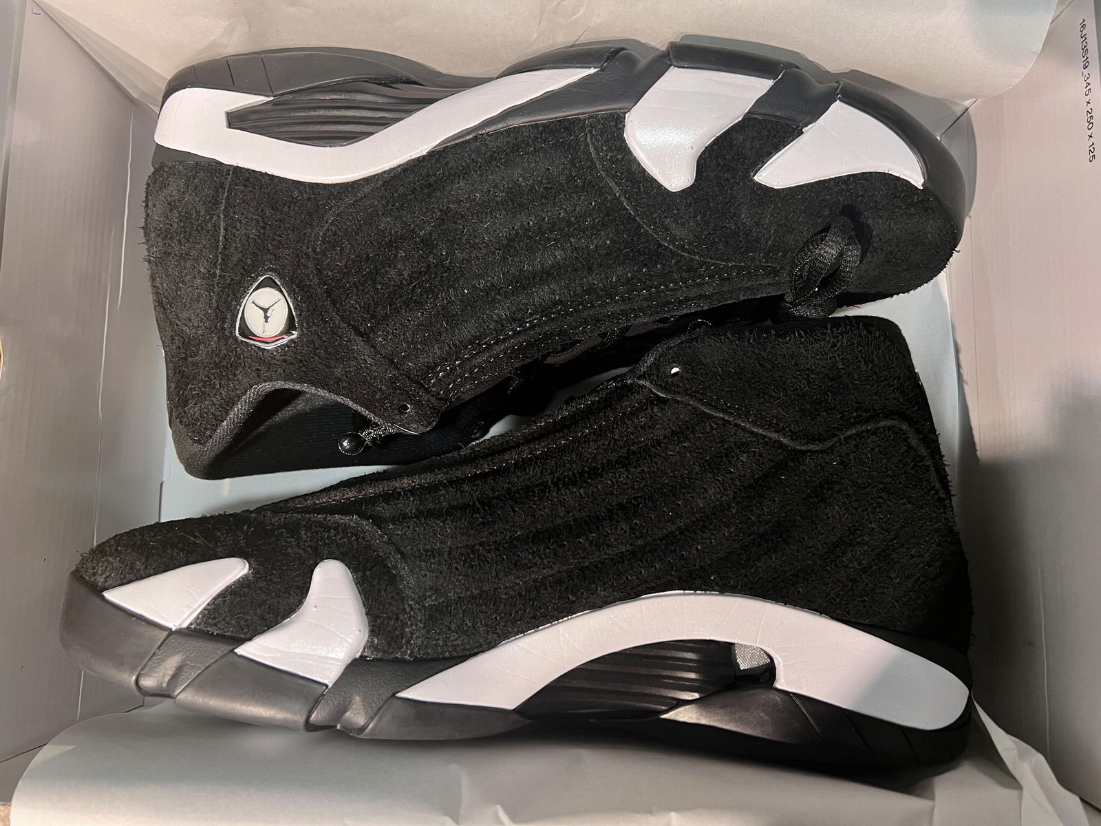 Top Quality  AIR JORDAN 14 BLACK/WHITE Sneakers  Basketball Shoes 