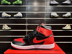 Newest  Air Jordan 1 High OG WMNS Satin Bred shoes Dunk shoes  Basketball Shoes 