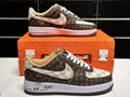                     Air Force 1 Low Monogram Brown Damier Azur sneakers shoes 4