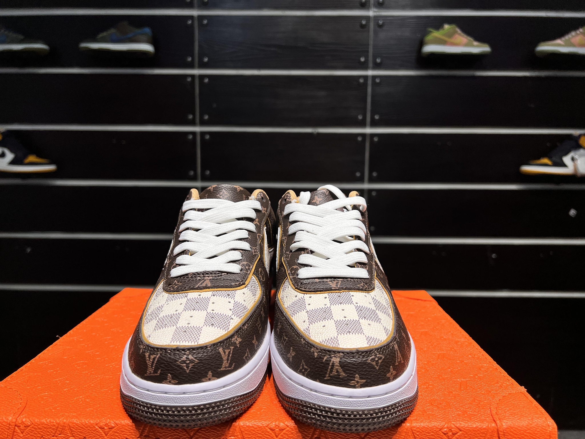                     Air Force 1 Low Monogram Brown Damier Azur sneakers shoes 7