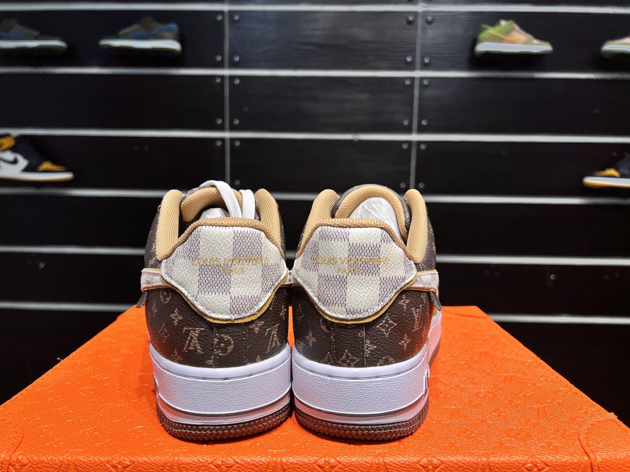                     Air Force 1 Low Monogram Brown Damier Azur sneakers shoes 12