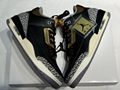 Best quality Air Jordan 3 WMNS Black Gold  shoes Basketball Shoes