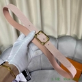 The Newest Louis Vuitton Belt Damier Azur Mini White/pink men and women belt