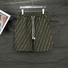 Top Quality        FF Motif Swim Shorts Brown Summer New Men's Shorts