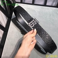 Burberry Monogram Motif Monogram Leather Belt 40mm Width Black